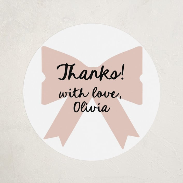 "Gift" - Baby Shower Stickers in Blush by AK Graphics - Close-Up