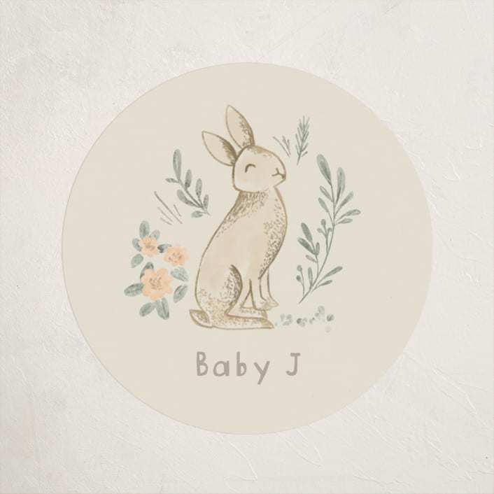 "Vintage woodland" - Baby Shower Stickers in Ginger by Creo Study - Close-Up
