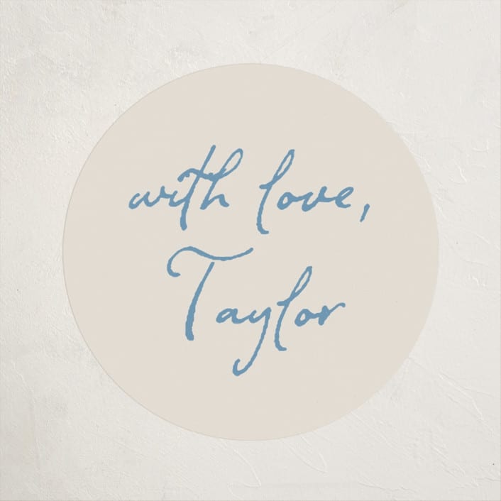"ribbon bow drawing" - Baby Shower Stickers in Dusty Blue by Cass Loh - Close-Up