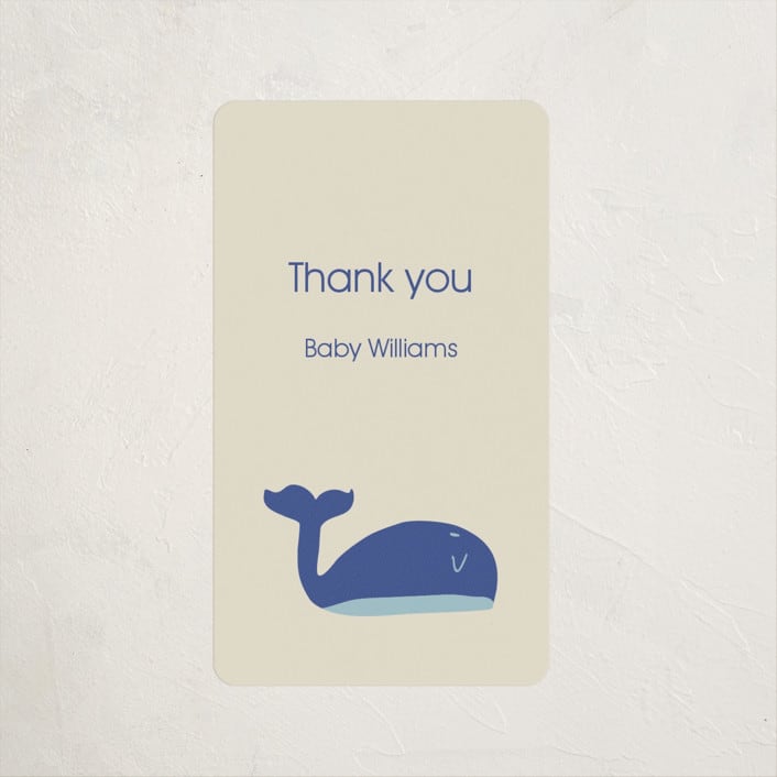 "Whale Hello" - Baby Shower Stickers in Sea by Harriet Richter - Close-Up