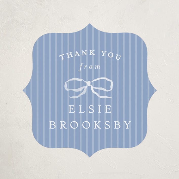 "Dorothy" - Baby Shower Stickers in Cornflower by Erin L. Wilson - Close-Up