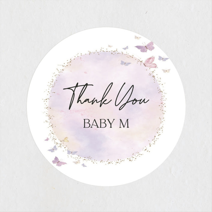 "Fabled" - Baby Shower Stickers in Blush by Jelena Vuletic - Close-Up