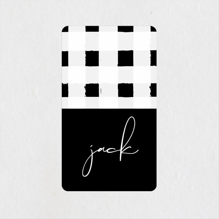 "Just Me" - Baby Shower Stickers in Midnight by Lehan Veenker - Close-Up