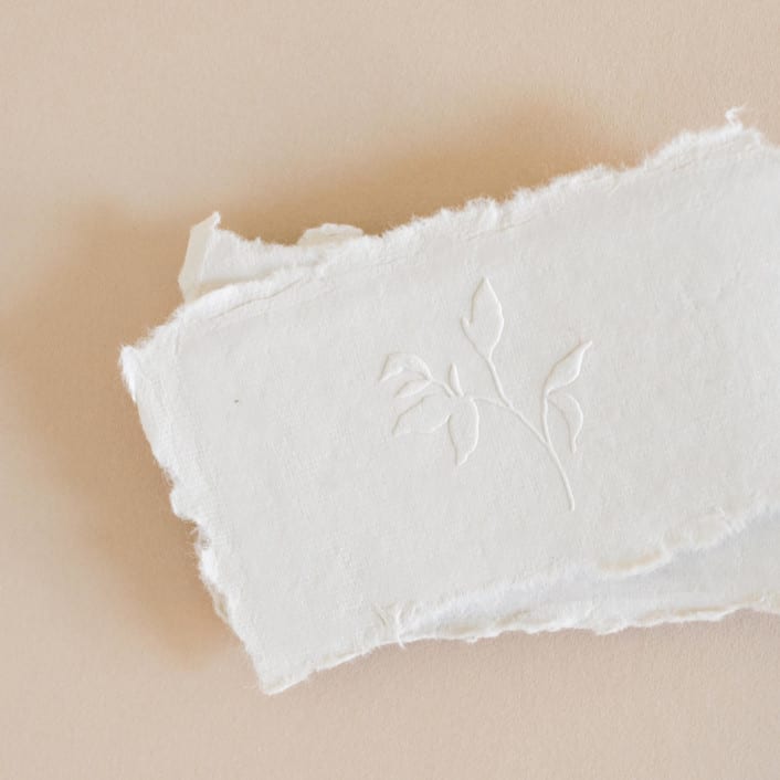 "Paper Embosser Design No.7 - Peony Leaf" - Embossers in silver by Jenny Sanders