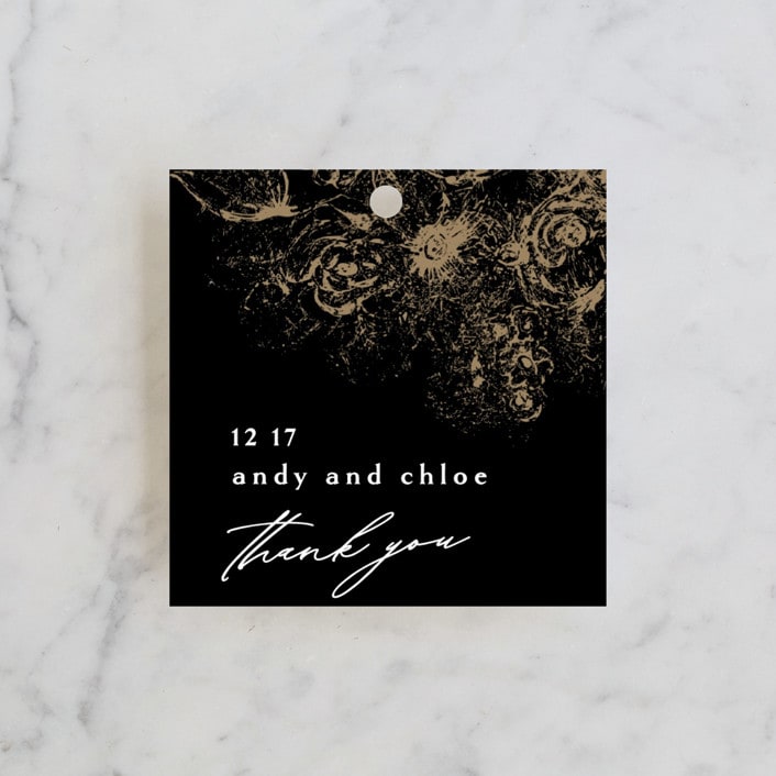 "fairytale dust" - Wedding Favor Tags in Midnight by Phrosné Barwood - Front