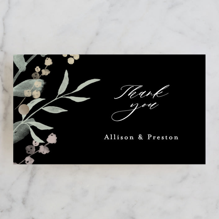 "Enchanted fields" - Wedding Favor Tags in Noir by Jennifer Wick - Front