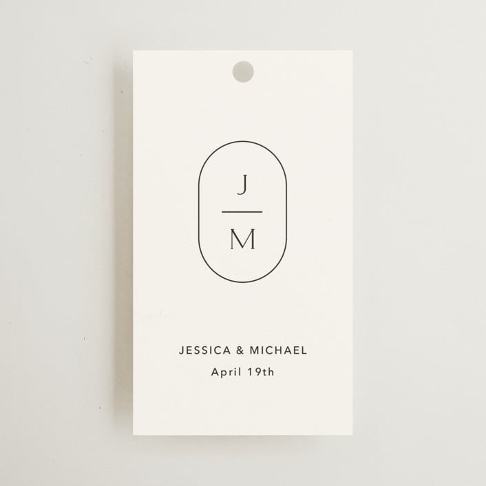 "Picture Perfect" - Wedding Favor Tags in Opal by Jennifer Postorino - Front