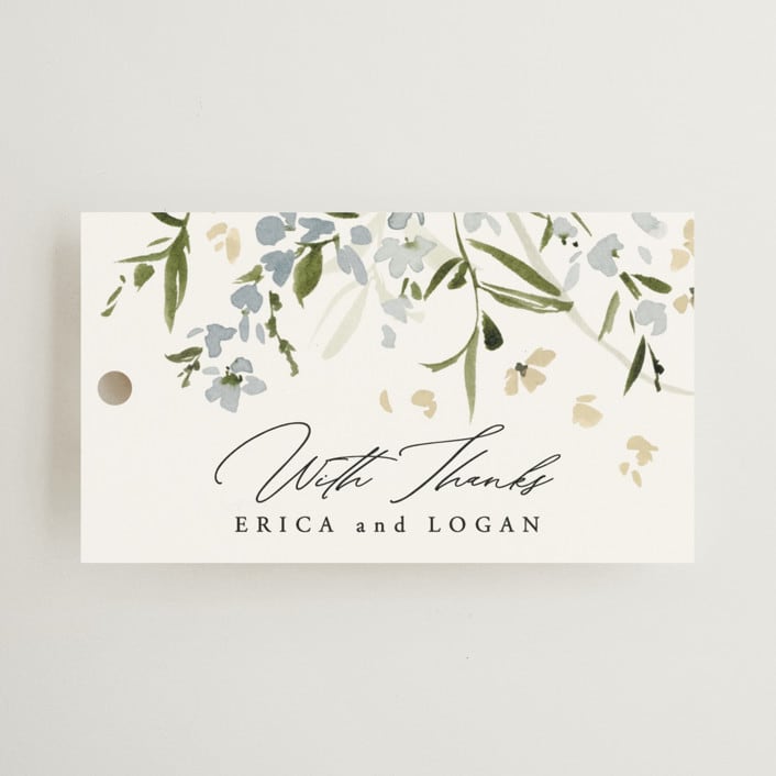 "Fleur" - Wedding Favor Tags in Lily by Everett Paper Goods - Front