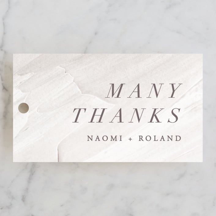 "Neutrality" - Wedding Favor Tags in Cream by Hooray Creative - Front