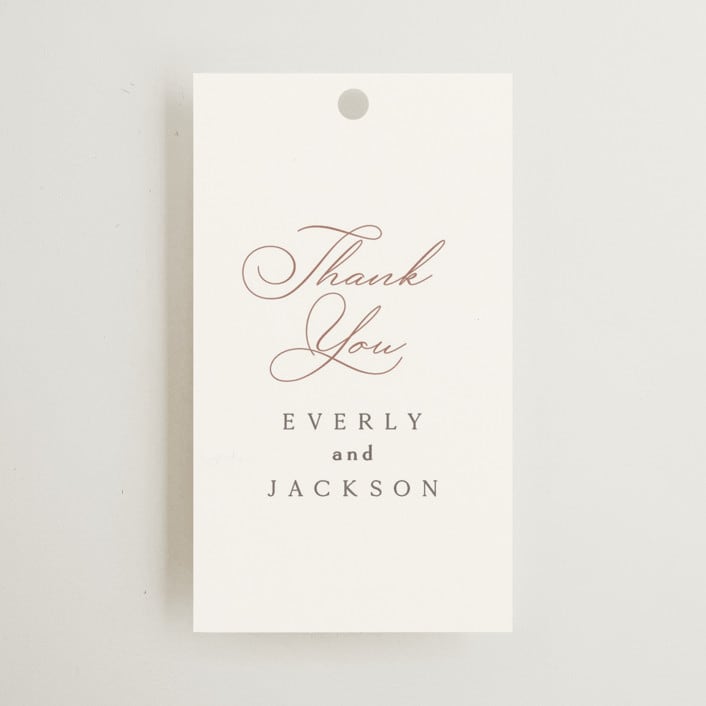 "Eternal" - Wedding Favor Tags in Snow by Kaydi Bishop - Front