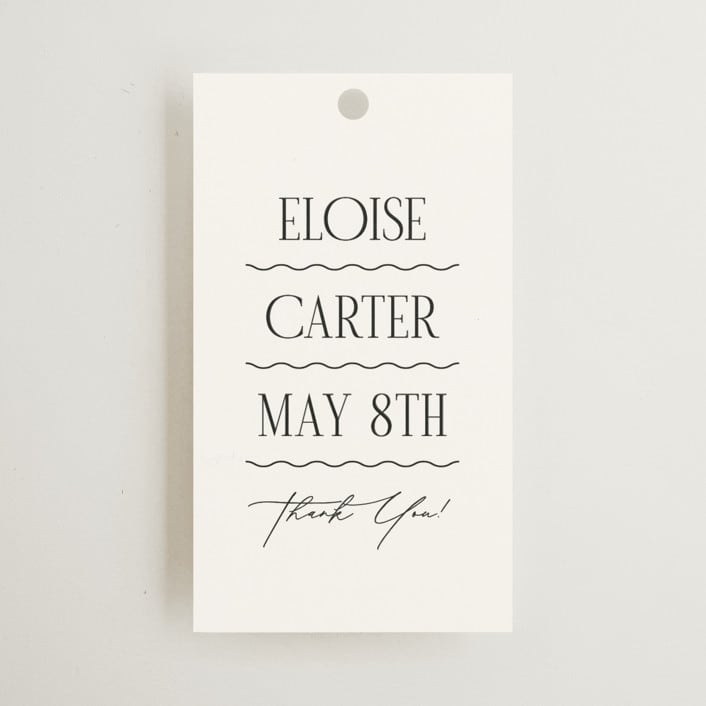 "Inventive" - Wedding Favor Tags in Pepper by Olivia Raufman - Front