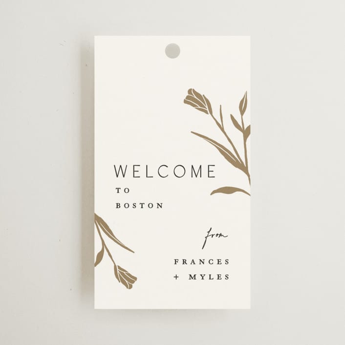 "Perennial" - Wedding Favor Tags in Cotton by Amy Kross - Front