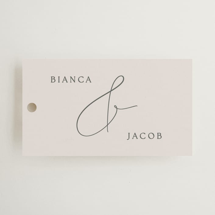 "Eloquent" - Wedding Favor Tags in Ivory by Angela Thompson - Front