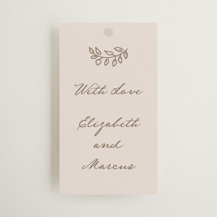 "Manuet" - Wedding Favor Tags in Vanilla by Petra Kern - Front