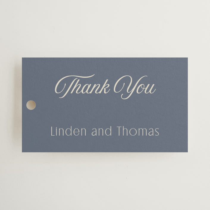 "Ritzy" - Wedding Favor Tags in French Blue by Nicoletta Savod - Front