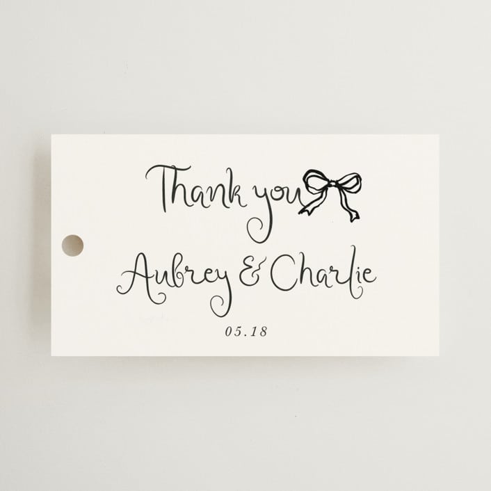 "quirky fun" - Wedding Favor Tags in Tuxedo by Cass Loh - Front