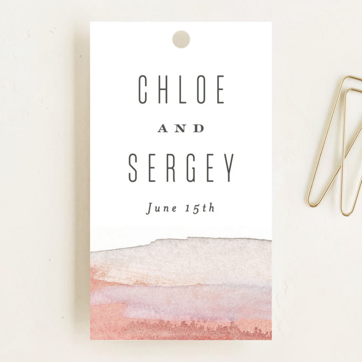 "Painted Desert" - Wedding Favor Tags in Sandstone by Hooray Creative - Front