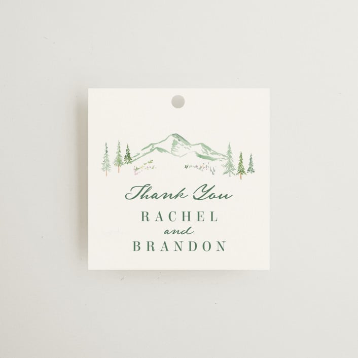 "Plain Air" - Wedding Favor Tags in Meadow by Petra Kern - Front