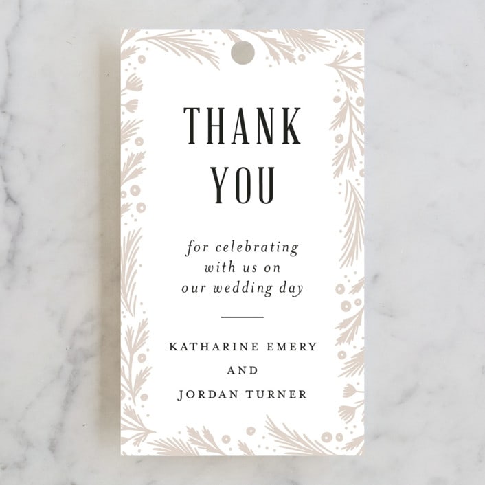 "Operatic" - Wedding Favor Tags in Cream by Paper Raven Co. - Front