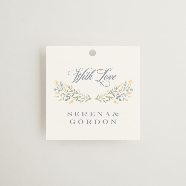 "Monogrammed" - Wedding Favor Tags in Spring by Petra Kern - Front