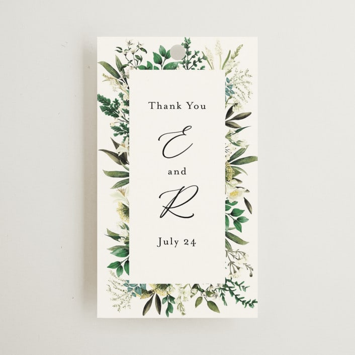 "Fresh Classic" - Wedding Favor Tags in Porcelain by Susan Moyal - Front