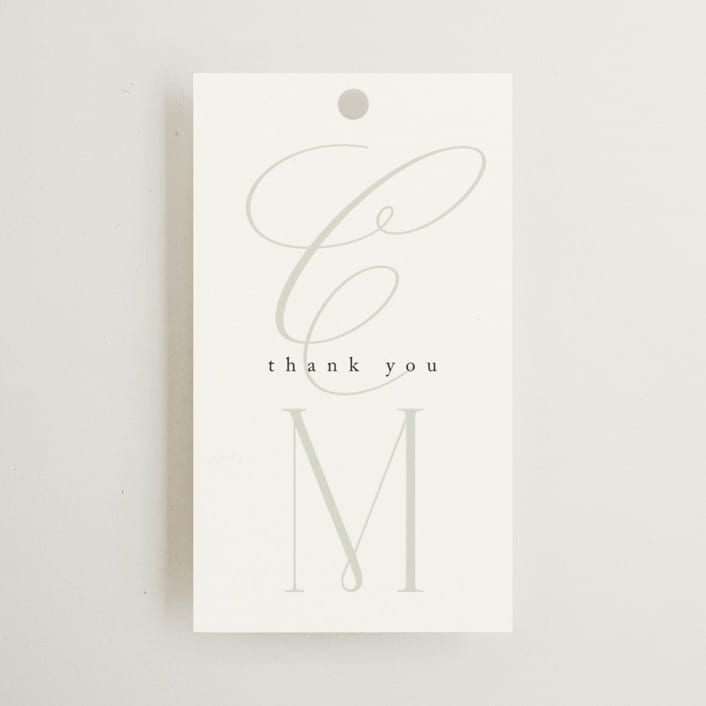 "Conley" - Wedding Favor Tags in Leaf by Kristie Kern - Front