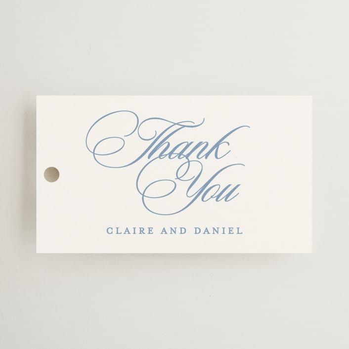"Aristocratic" - Wedding Favor Tags in Sky by Creo Study - Front