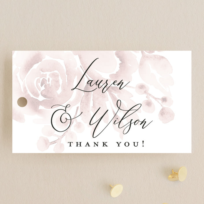 "Wedding Dream" - Wedding Favor Tags in Blush by Chris Griffith - Front