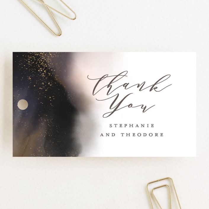 "Enchantment" - Wedding Favor Tags in Smoke by iamtanya - Front