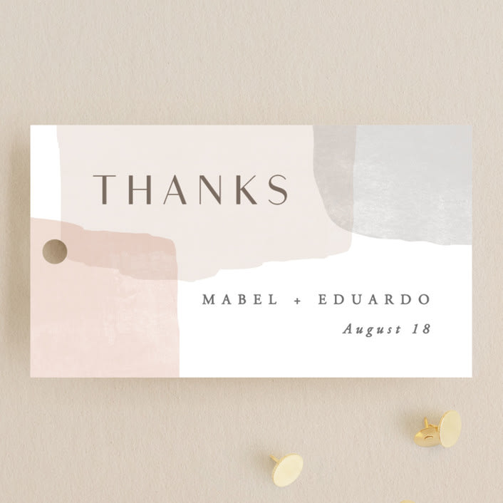 "Sculpture Garden" - Wedding Favor Tags in Desert by Hooray Creative - Front