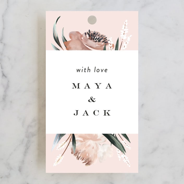 "Rustica" - Wedding Favor Tags in Cantaloupe by Petra Kern - Front
