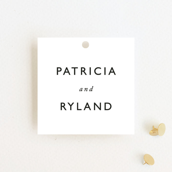 "Ordered Grace" - Wedding Favor Tags in Snow by That Girl Press - Front