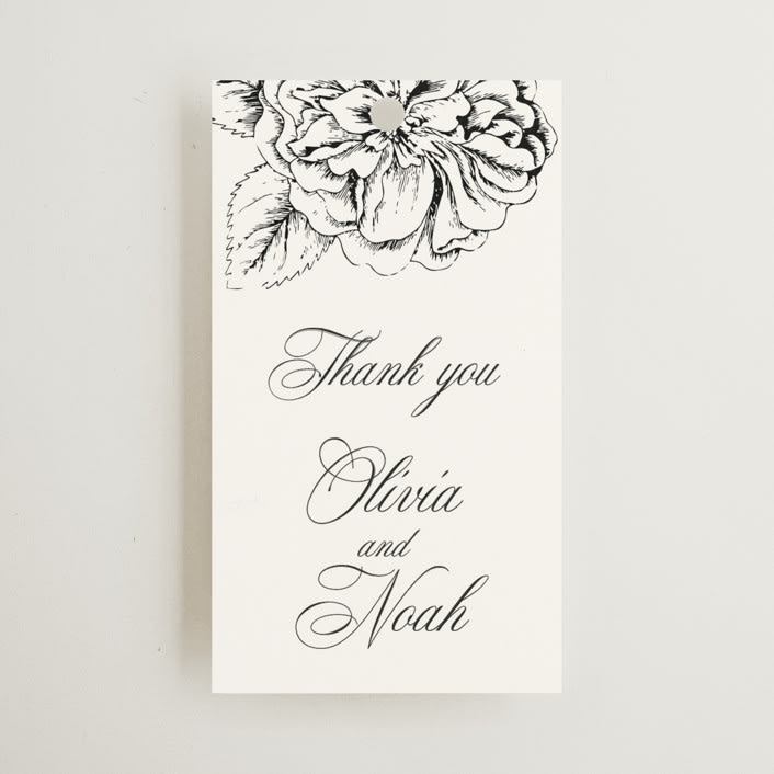 "Legacy" - Wedding Favor Tags in Pure by Design Lotus - Front