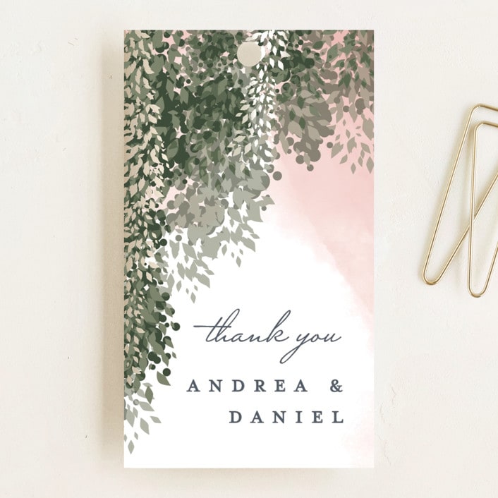 "veil sweet" - Wedding Favor Tags in Blush by Cass Imagines - Front