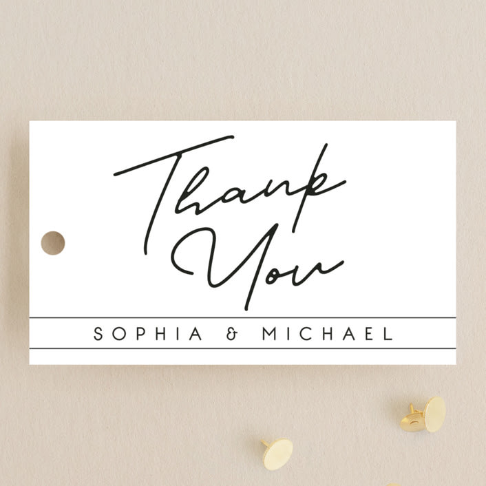 "Vesperum" - Wedding Favor Tags in Slate by GeekInk Design - Front