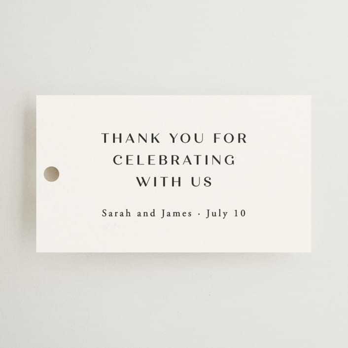 "Arguello" - Wedding Favor Tags in Diamond by Annie Shapiro - Front