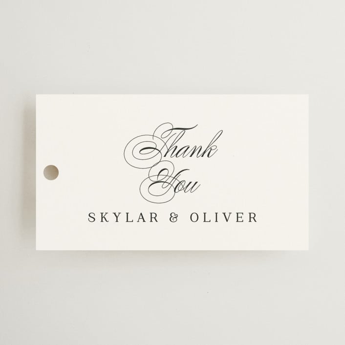 "Bianca" - Wedding Favor Tags in Sugar by Jessica Williams - Front