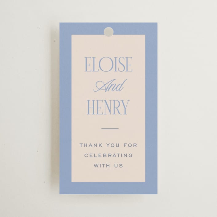 "Threaded" - Wedding Favor Tags in Canopy by Pixel and Hank - Front