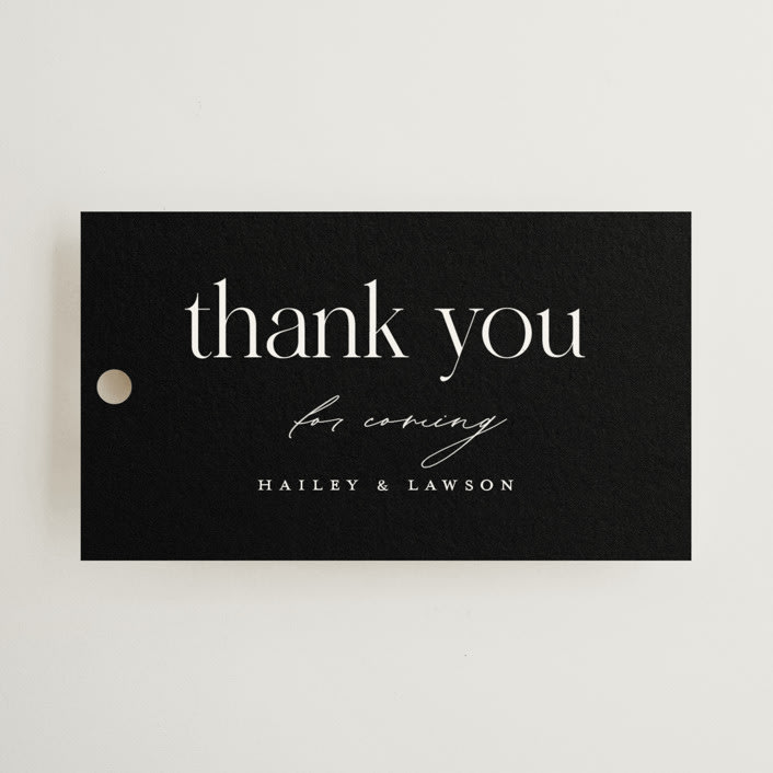 "Photographie" - Wedding Favor Tags in Noir by Christie Garcia - Front