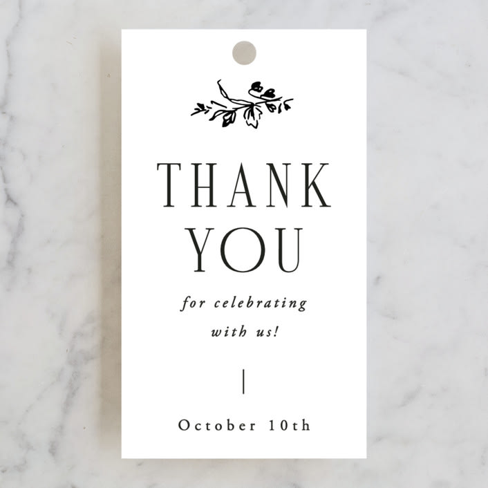 "Quintessential" - Wedding Favor Tags in Cotton by Everett Paper Goods - Front