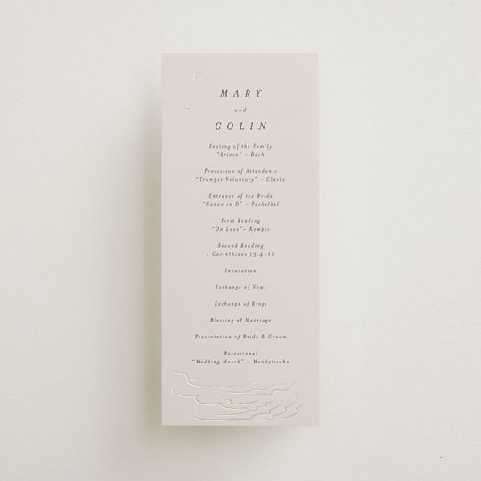 "Kumamoto" - Gloss-Press® Wedding Programs in Pearl by Ani Somi - Front