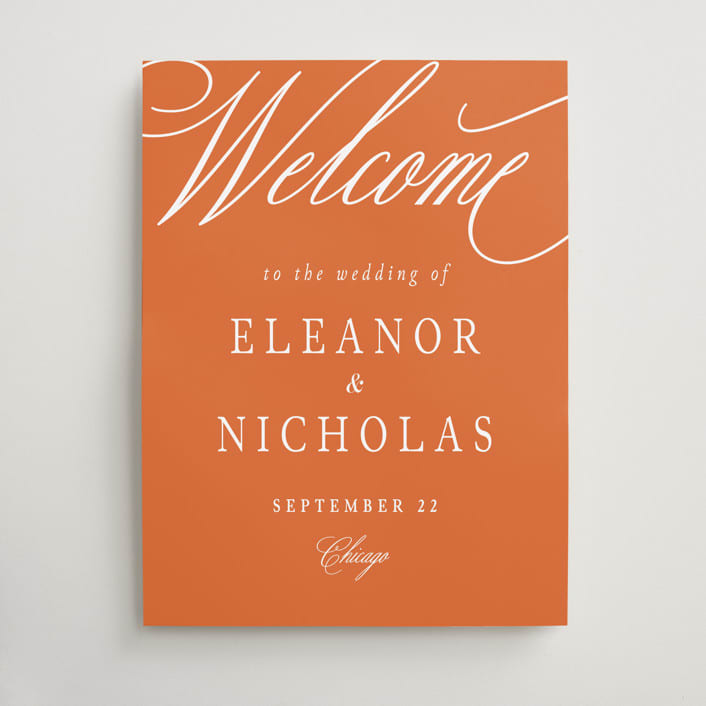 "Bold Background" - Welcome Signs in Sunset by Erin German - Front