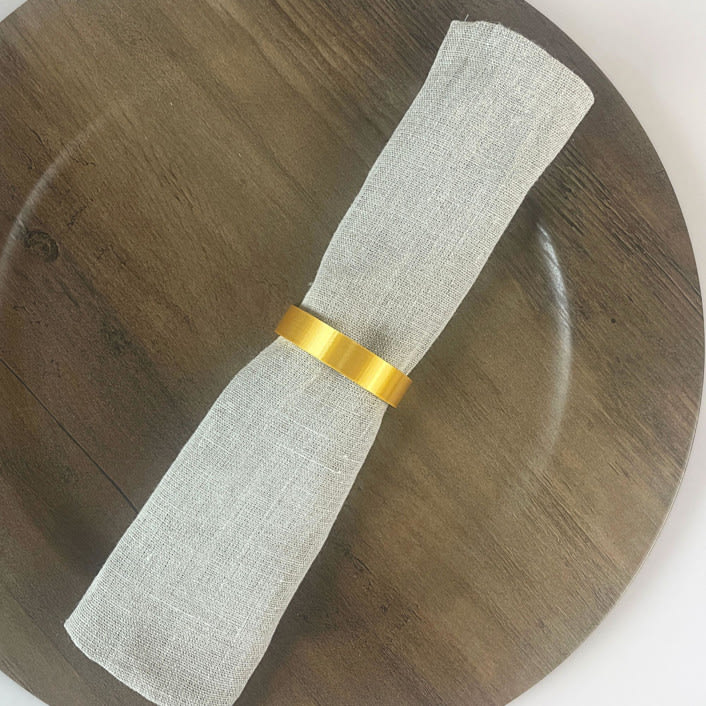 "Gold Color Crescent Napkin Rings, Set of 4" - Napkin Rings in pink by Corduroy Effect
