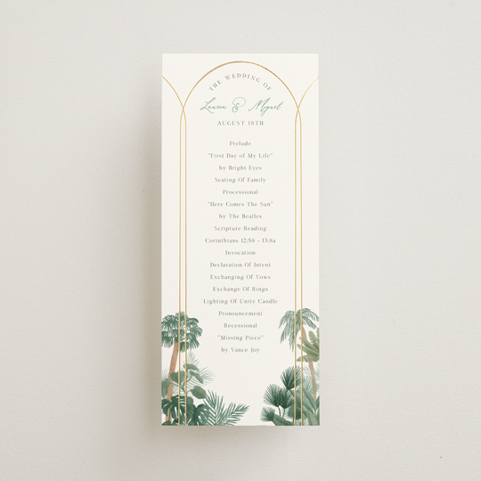 "The Greenhouse" - Wedding Programs in Seagreen by Elly - Front