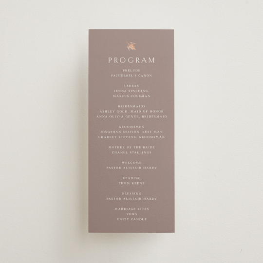 "autumne" - Wedding Programs in Maple by Lori Wemple - Front