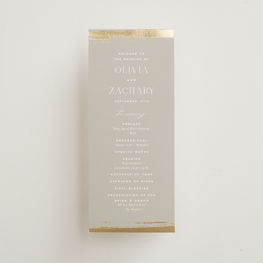 "True Love" - Wedding Programs in Clay by Carolyn Nicks - Front