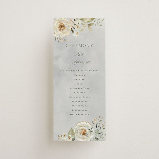 "Love Song" - Wedding Programs in Meadow by Petra Kern - Front