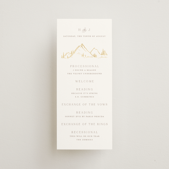 "Colorado" - Wedding Programs in Earth by Mansi Verma - Front