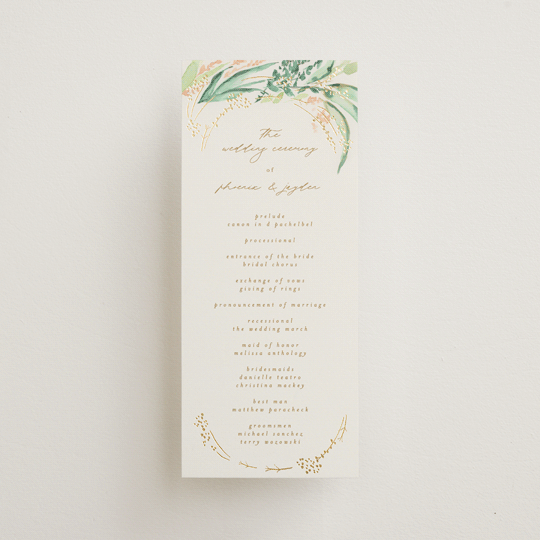 "fresh tropical" - Wedding Programs in Greenery by Phrosné Barwood - Front