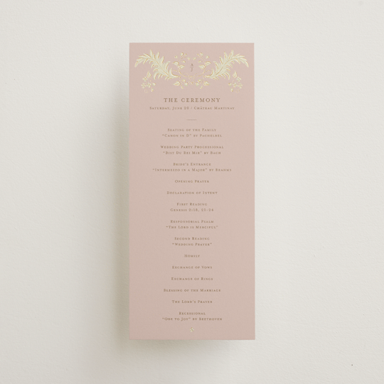 "French Train" - Wedding Programs in Rose by Ani Somi - Front